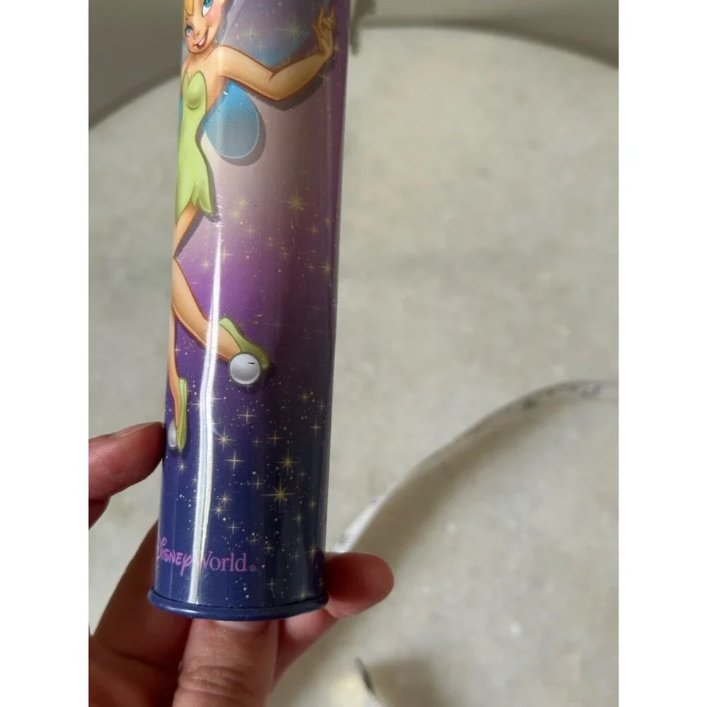 Disneyland Parks Tinker Bell Pencil Holder Straw Case with Fairy Charm Vintage